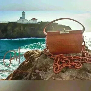 gu_de  Milky Bag.  Three Way Mock Croc Leather Handbag. NWT